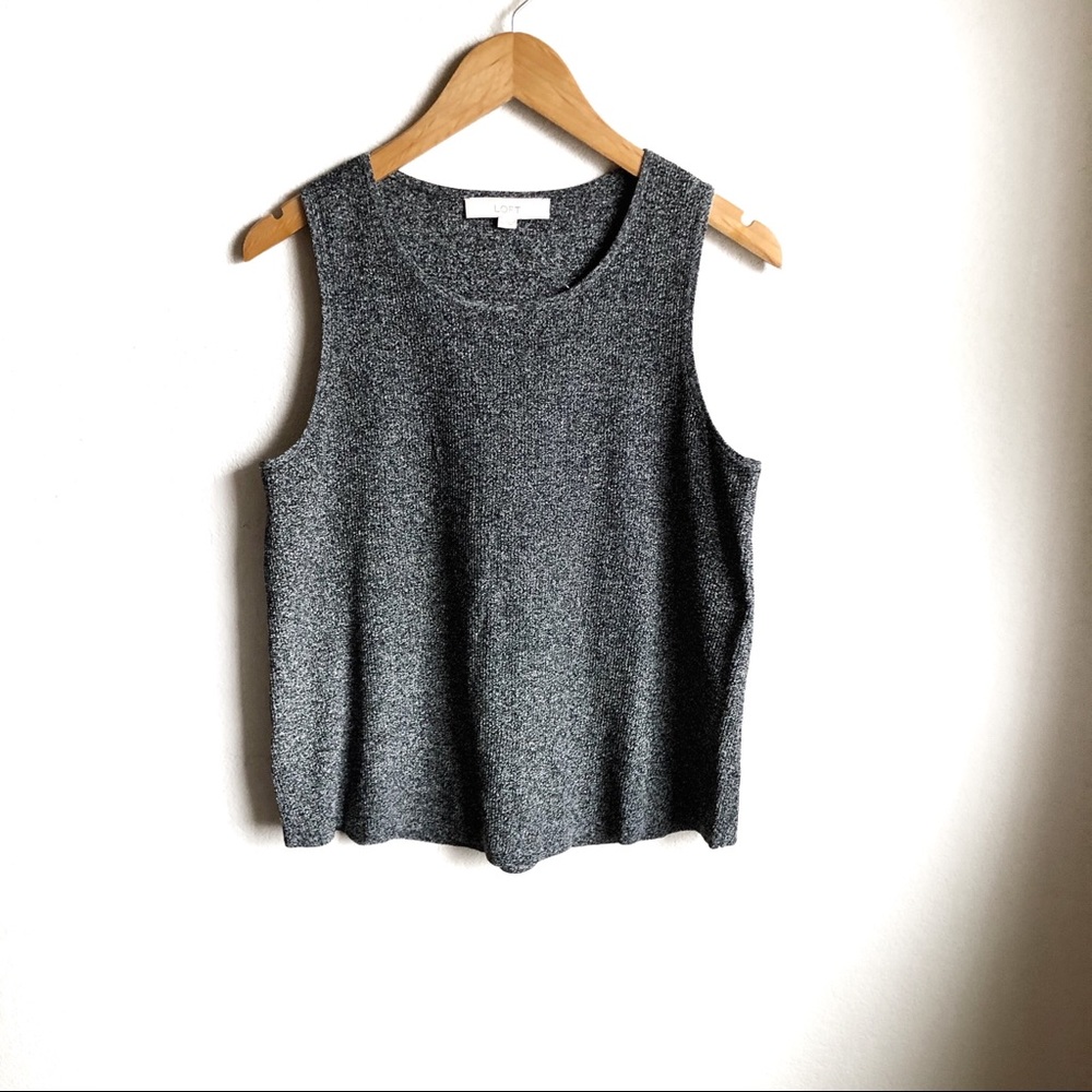 Loft charcoal gray nylon tank